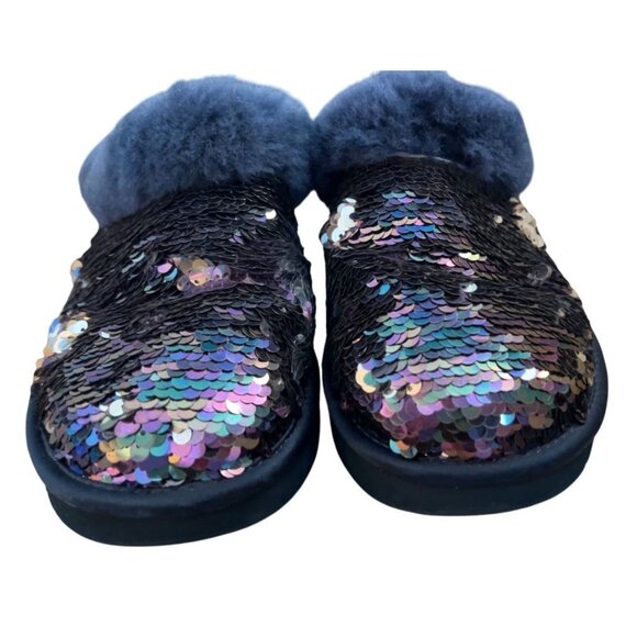 Women's UGG‎ Cluggette Slippers Sequin Navy Size 7 - Picture 3 of 9